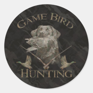 Game Bird hunting  Classic Round Sticker