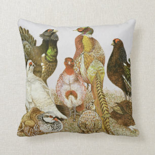 Game Birds Throw Pillow