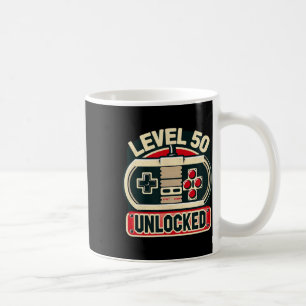 Game Birthday Tee For Men &amp; Women Level 50 Unl Coffee Mug