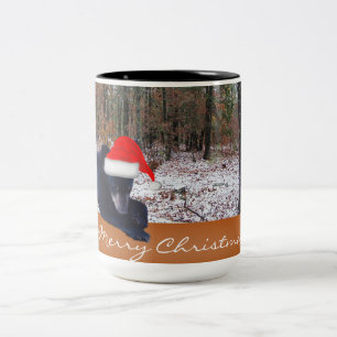 Game Cam Caught a Bear Cub Sporting Santa Hat Mug