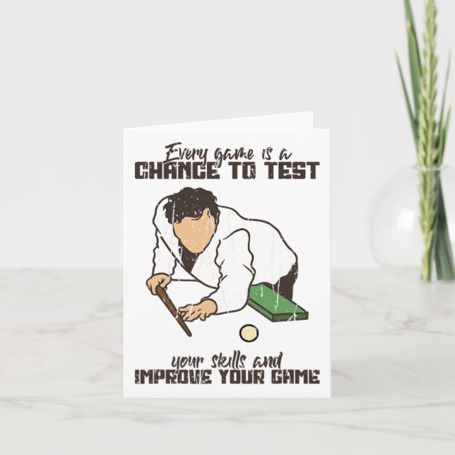Game Chance To Test Skills And Improve Game - Bill Card (Front)
