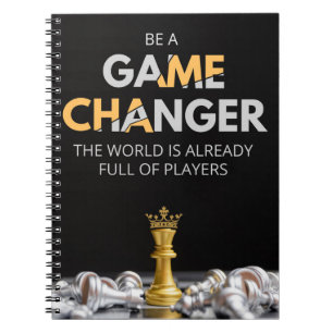 game changer, motivational quote, inspirational notebook