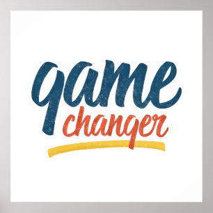 Game Changer Retro Distressed Poster