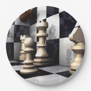 Game Chess Style Paper Plate