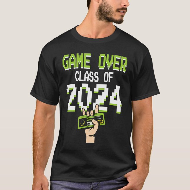 Game Class Of 2024 College School Graduation Senio T-Shirt (Front)