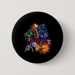 Game Control All The Things Video Game Controller  2 Inch Round Button