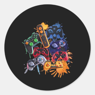 Game Control All The Things Video Game Controller  Classic Round Sticker