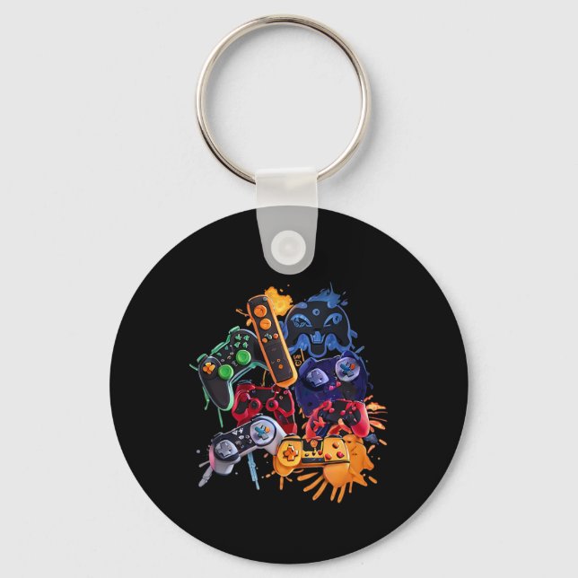 Game Control All The Things Video Game Controller  Keychain (Front)