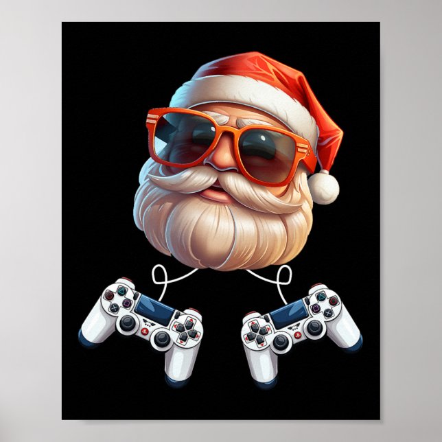Game Controller Christmas Gamer Gaming Enthusiast  Poster (Front)