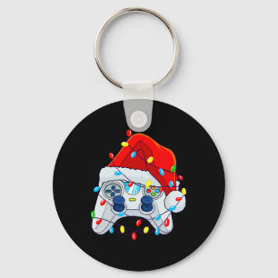 Game Controller Christmas Santa Hat Gamer Boys 1  Keychain
