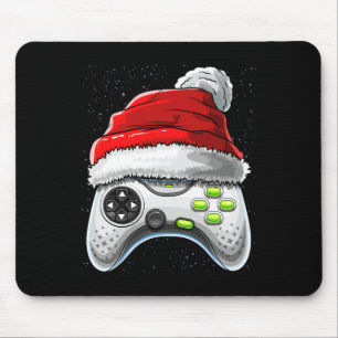 Game Controller Christmas Santa Hat Gamer Gift Boy Mouse Pad