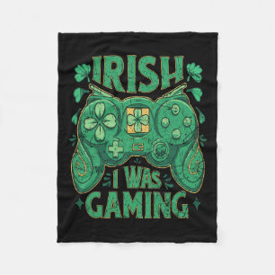Game Controller Irish Gamer Boys St Patricks Day  Fleece Blanket