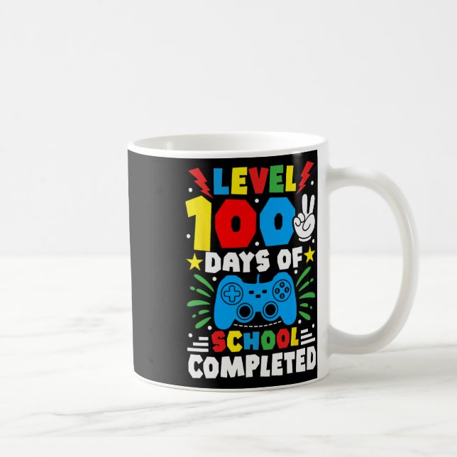 Game Controller Level 100 Days Of School Complete  Coffee Mug (Right)