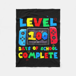 Game Controller Level 100 Days Of School Complete Fleece Blanket