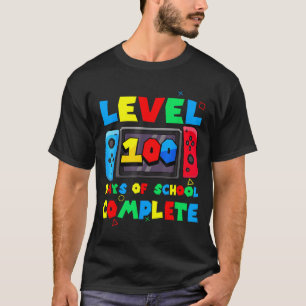Game Controller Level 100 Days Of School Complete  T-Shirt