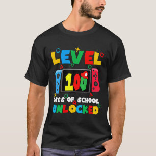 Game Controller Level 100 Days Of School Unlocked T-Shirt