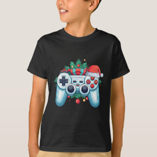 Game Controller Santa Hat Christmas Gaming X-mas G T-Shirt