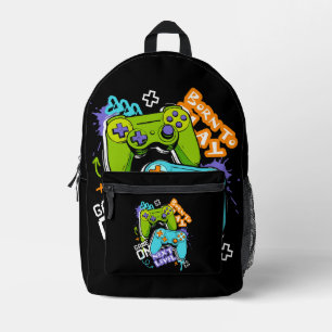 Game controllers Graffiti  Gaming Born To Play  Printed Backpack