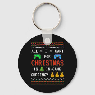 Game Currency Christmas Holiday Video Game Adult Y Keychain