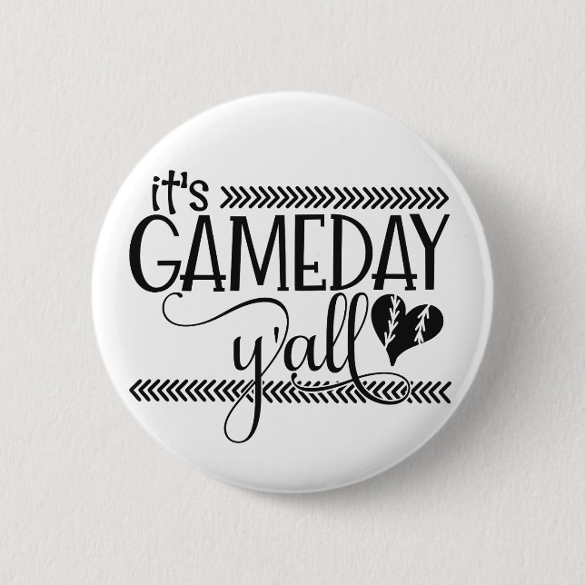 Game Day  2 Inch Round Button (Front)