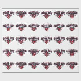 Game Day American Football Patriotic Shield Sports Wrapping Paper