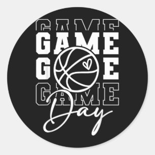 Game Day Basball Classic Round Sticker