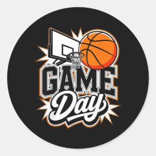 Game Day Basball Lover Fan Mom Dad Pride Retro Classic Round Sticker