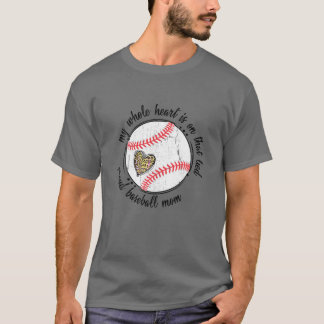 Game Day Baseball Mom Leopard Women Apparel Mother T-Shirt