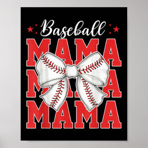 Game Day Baseball Mom Mother Baseball Mama Coquett Poster