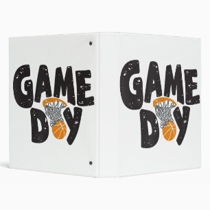Game Day Basketball Funny Youth Men Women Sports V Binder