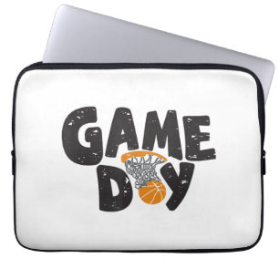 Game Day Basketball Funny Youth Men Women Sports V Laptop Sleeve