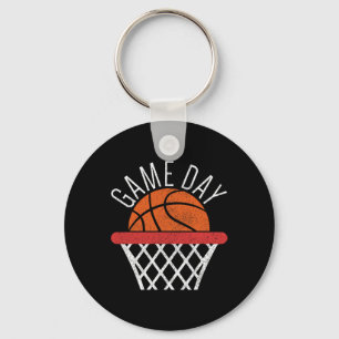 Game Day Basketball Lover Basketball Player Fun Ba Keychain
