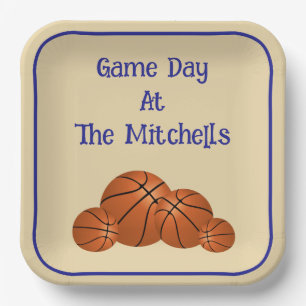 Game Day Basketball Watch Party  Paper Plate