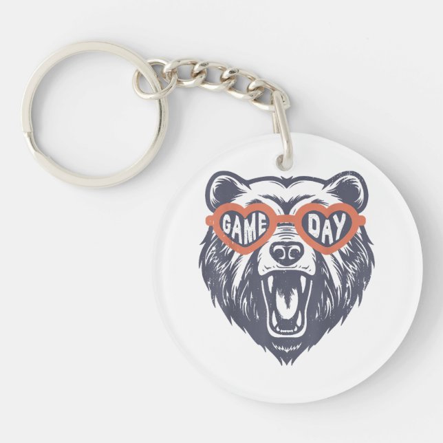 Game Day Bear  Keychain (Front)
