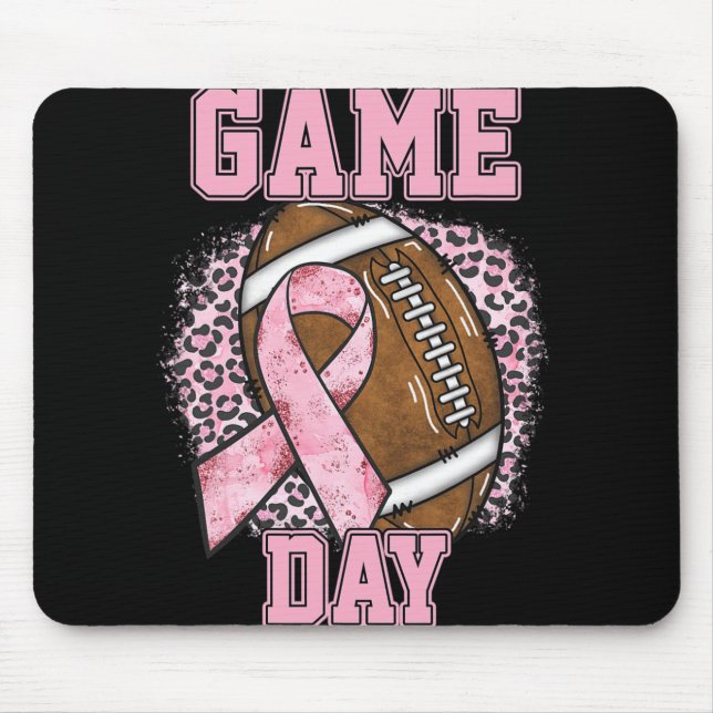 Game Day - Breast Cancer Awareness Pink Football M Mouse Pad (Front)