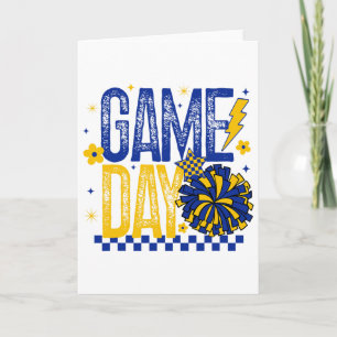 Game Day Cheer Mom Gift For Cheerleading Coach Blu Card