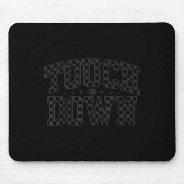 Game Day Chequered Touchdown Season Preppy America Mouse Pad (Front)