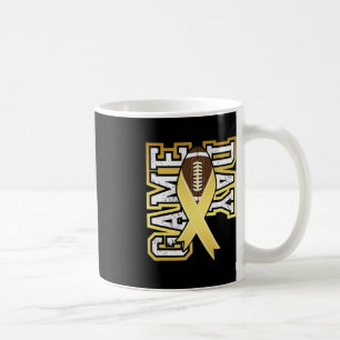 Game Day - Childhood Cancer Awareness Football Rib Coffee Mug