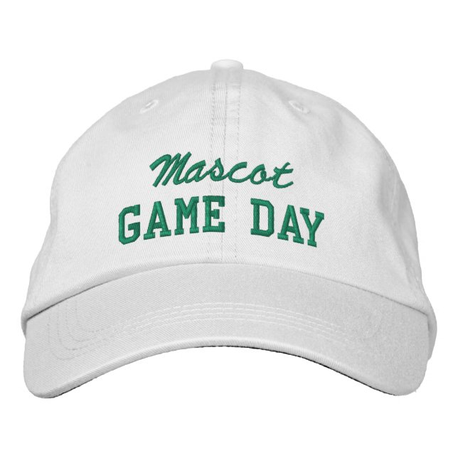 Game Day Custom Mascot or Team Name Embroidered Hat (Front)