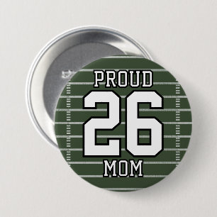 Game Day Football 3 Inch Round Button