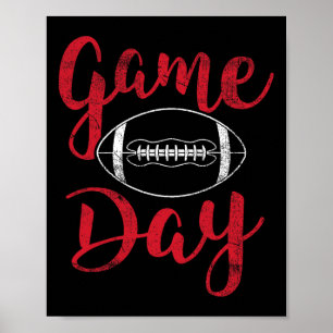 Game Day Football Cute Football Top Women  Poster