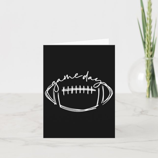 Game Day Football Game Day Vibes Football Lover Wo Card (Front)