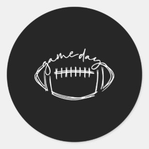 Game Day Football Game Day Vibes Football Lover Wo Classic Round Sticker