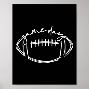 Game Day Football Game Day Vibes Football Lover Wo Poster