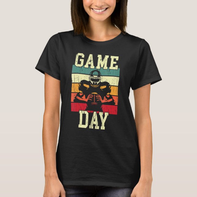 Game Day Football Game Day Vibes Football Women Me T-Shirt (Front)