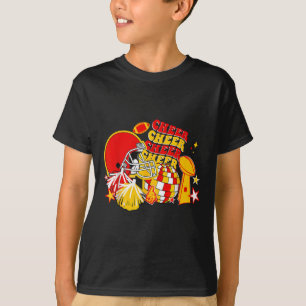 Game Day Football Mom Women Girls Cheer Funny Foot T-Shirt