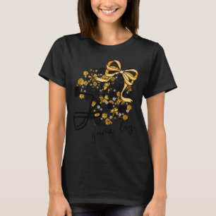 Game Day Football Season Football Mama Girl Black  T-Shirt
