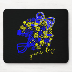 Game Day Football Season Football Mama Girl Blue G Mouse Pad