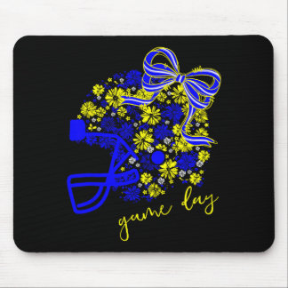 Game Day Football Season Football Mama Girl Blue G Mouse Pad