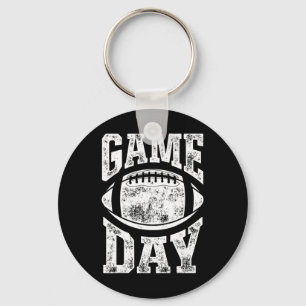 Game Day Football Season Funny Men Women Team Spor Keychain